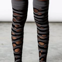 KillStar Wretched Soul Distress Socks - Black/Ash Gray Accessories
