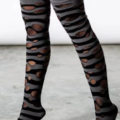 KillStar Wretched Soul Distress Socks - Black/Ash Gray Accessories