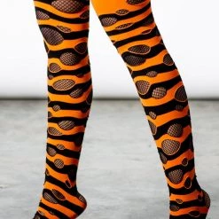 KillStar Wretched Soul Distress Socks - Black/Orange Accessories