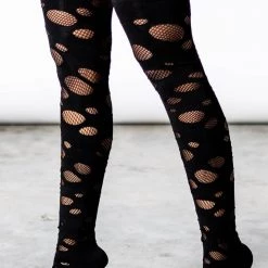 KillStar Accessories Wretched Soul Distress Socks - Black