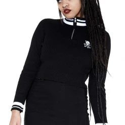 KillStar Wretched Skull N Crossbones Sweater Top Gals 11 KillStar Wretched Skull N Crossbones Sweater Top Gals