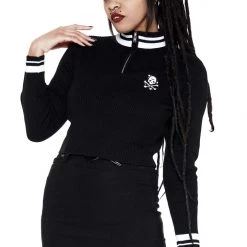 KillStar Wretched Skull N Crossbones Sweater Top Gals