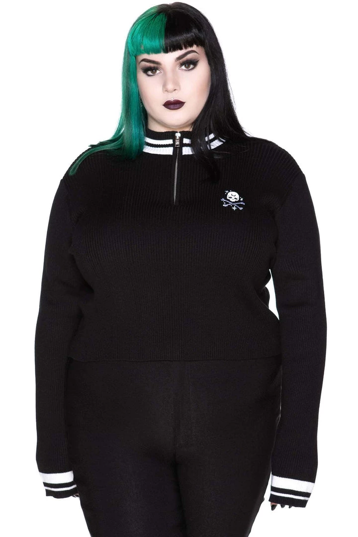 KillStar Wretched Skull N Crossbones Sweater Top Gals 4 KillStar Wretched Skull N Crossbones Sweater Top Gals