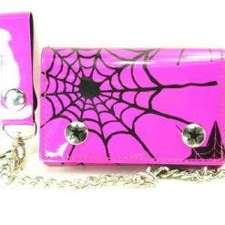 Funk Plus Pink Spider Web Chain Wallet
