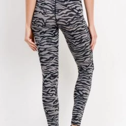Cyanide Grey & Black Tiger Active-wear Leggings Gals
