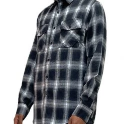 DeadRockers Black & White Mens Flannel