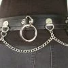 Ape Leather Accessories 5 Ring Bondage Belt With Chains