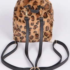 DeadRockers Gals All The Fun Fuzzy Leopard Back Pack
