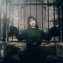 The Pretty Cult Gals Bela Lugosi Cropped Hoodie