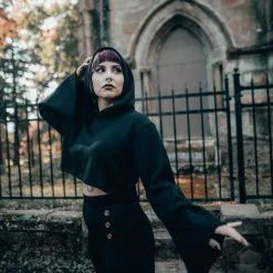 The Pretty Cult Gals Bela Lugosi Cropped Hoodie