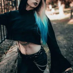 The Pretty Cult Gals Bela Lugosi Cropped Hoodie