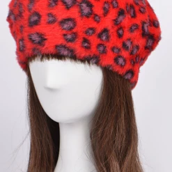 DeadRockers Red Leopard Beret Gals