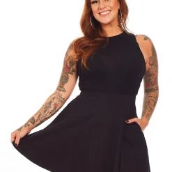Sourpuss Gals Black Skater Skirt