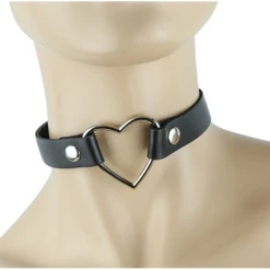 Funk Plus Black Heart Ring Choker Gals