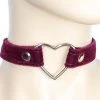Funk Plus Burgundy Velvet Heart Ring Choker 1 Funk Plus Burgundy Velvet Heart Ring Choker
