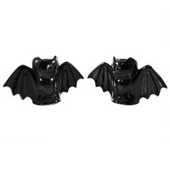 Sourpuss Black Bat Candlestick Holders