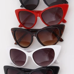 Other Gals Classic Cat Eye White Sunglasses