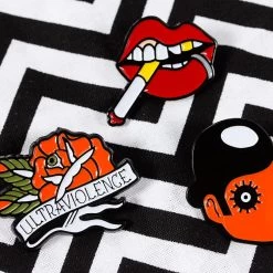 Sourpuss Chipped Tooth Enamel Pin Enamel // Metal