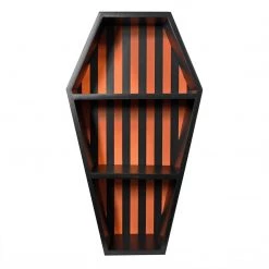Sourpuss Striped Coffin Shelf Orange/Black