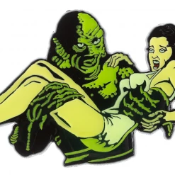 Rock Rebel Creature & Girl Glow In The Dark Enamel Pin Pins