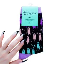 Ectogasm Rainbow Ghosts Crew Socks