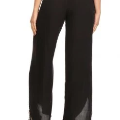 DeadRockers Beach Goth Black Flowy Pants