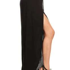 DeadRockers Beach Goth Black Flowy Pants