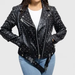 Other Stud Bomb Womens Leather Jacket Gals