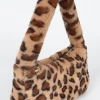 DeadRockers Gals Fuzzy Leopard Shoulder Bag