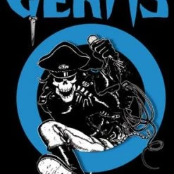 Band Merchandise Guys Germs Leather Skeleton Band Tee