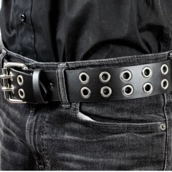 Funk Plus Accessories Double Eyelet Leather Belt