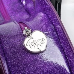 Too Fast Gals Purple Glitter Bat Purse