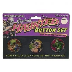 Retro-A-Go-Go Patches Haunted Button Set #1