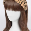 DeadRockers Tan Zebra Print Knotted Headband Accessories