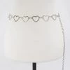 Other Gals Silver Heart Chain Link Waist Belt 2 Other Gals Silver Heart Chain Link Waist Belt