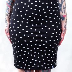 Sourpuss Gals Polka Dot Midi Skirt