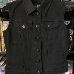 Cyanide Runaway Black Denim Vest Gals
