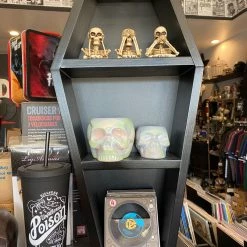 DeadRockers Housewares Black 2' Coffin Shelf