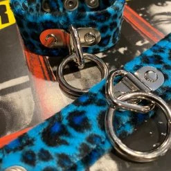 Funk Plus Accessories Blue Leopard Bondage Ring Wristband