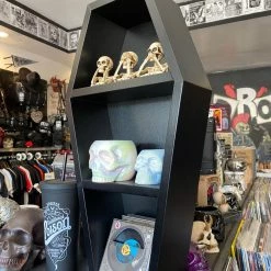 DeadRockers Housewares Black 2' Coffin Shelf