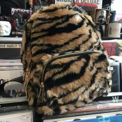 DeadRockers Gals Fuzzy Tiger Print Mini Back Pack