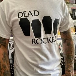 Band Merchandise Dead Rockers Coffin Logo Shirt White