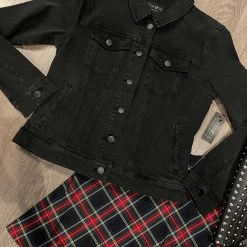 Cyanide Rambler Vintage-Wash Black Denim Jacket Gals