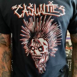 Band Merchandise Guys Casualties Charged Skull Shirt