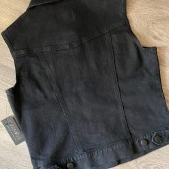 Cyanide Runaway Black Denim Vest Gals