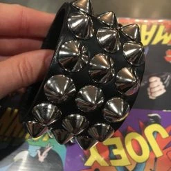 Ape Leather Chokers // Wristbands 3 Row Cone Stud Wristband