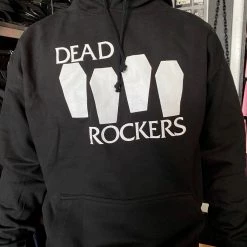 Band Merchandise Dead Rockers Coffin Logo Hoodie Guys