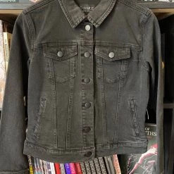 Cyanide Rambler Vintage-Wash Black Denim Jacket Gals