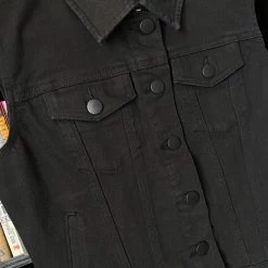 Cyanide Runaway Black Denim Vest Gals