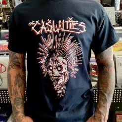 Band Merchandise Guys Casualties Charged Skull Shirt